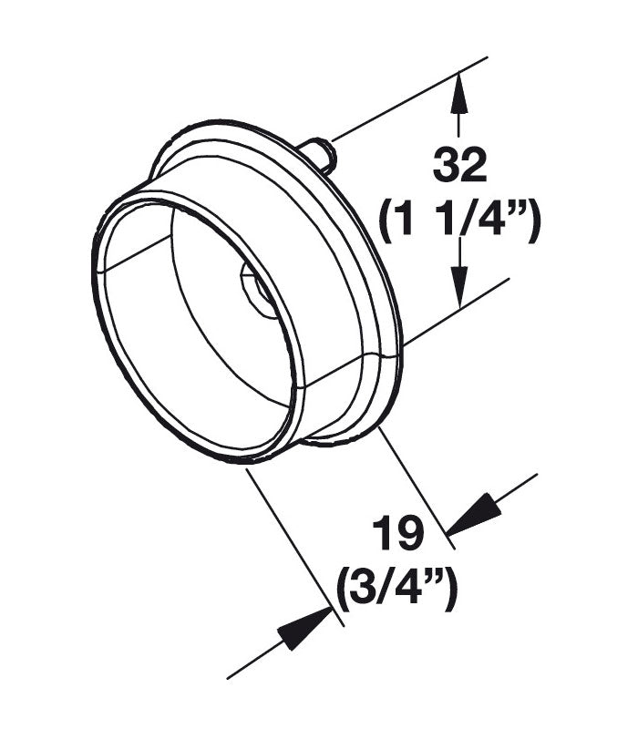 Round Closet Rod Flanges - Oil Rubbed Bronze