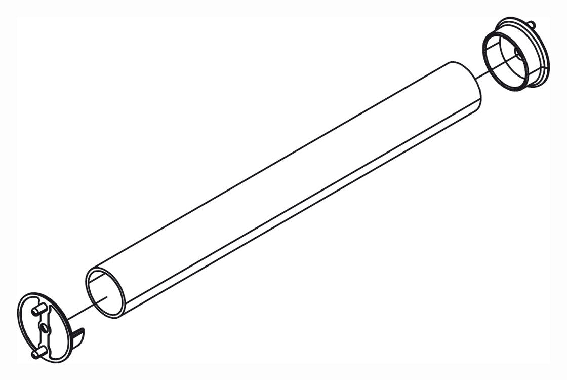 Round Closet Rod Flanges - Black