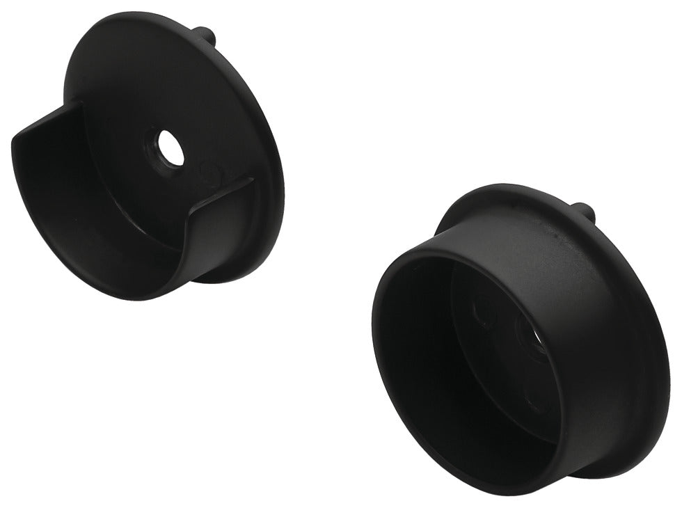 Round Closet Rod Flanges - Black