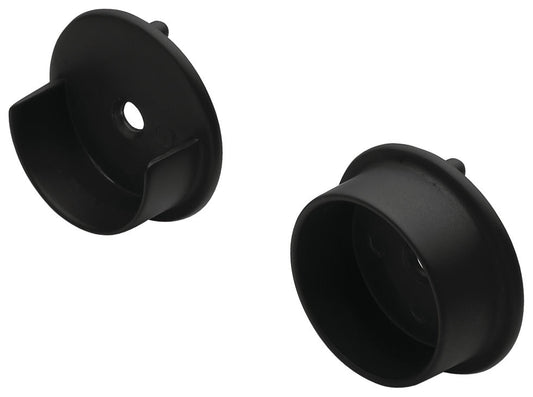 Round Closet Rod Flanges - Black